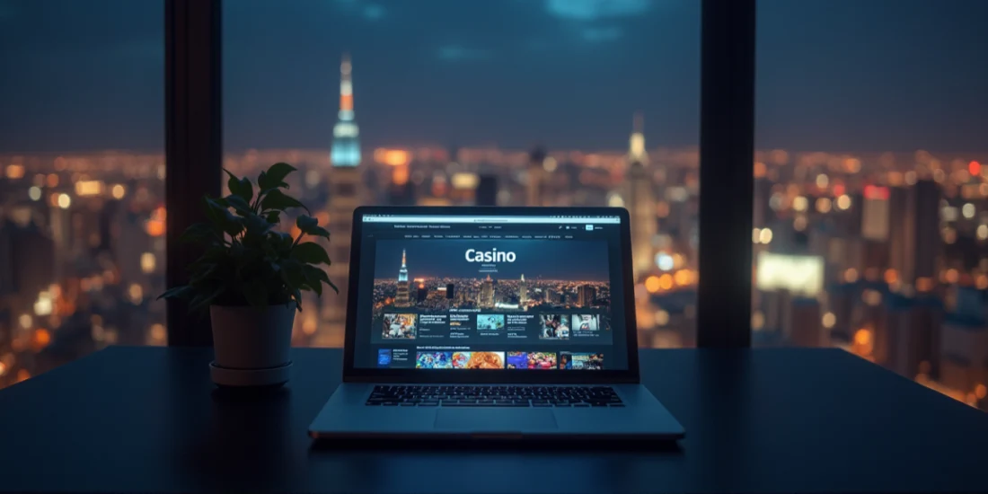 online casino news on a laptop